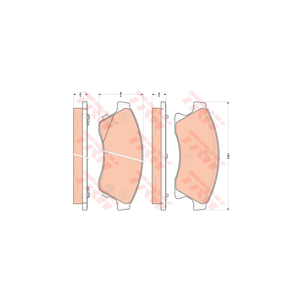 TRW COTEC Bremsbelagsatz, Scheibenbremse GDB1843