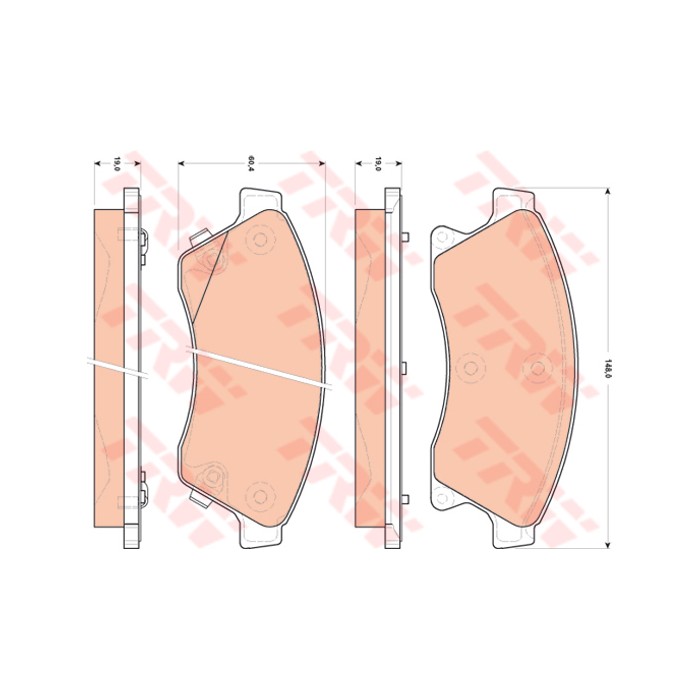TRW COTEC Bremsbelagsatz, Scheibenbremse GDB1843