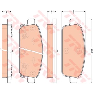 TRW COTEC Bremsbelagsatz, Scheibenbremse GDB1844