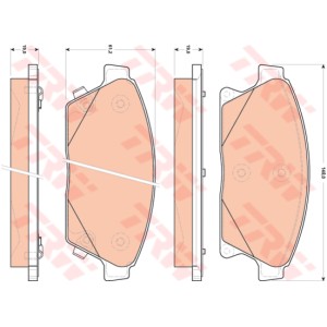 TRW COTEC Bremsbelagsatz, Scheibenbremse GDB1847