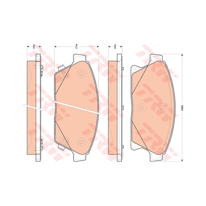 TRW COTEC Bremsbelagsatz, Scheibenbremse GDB1847