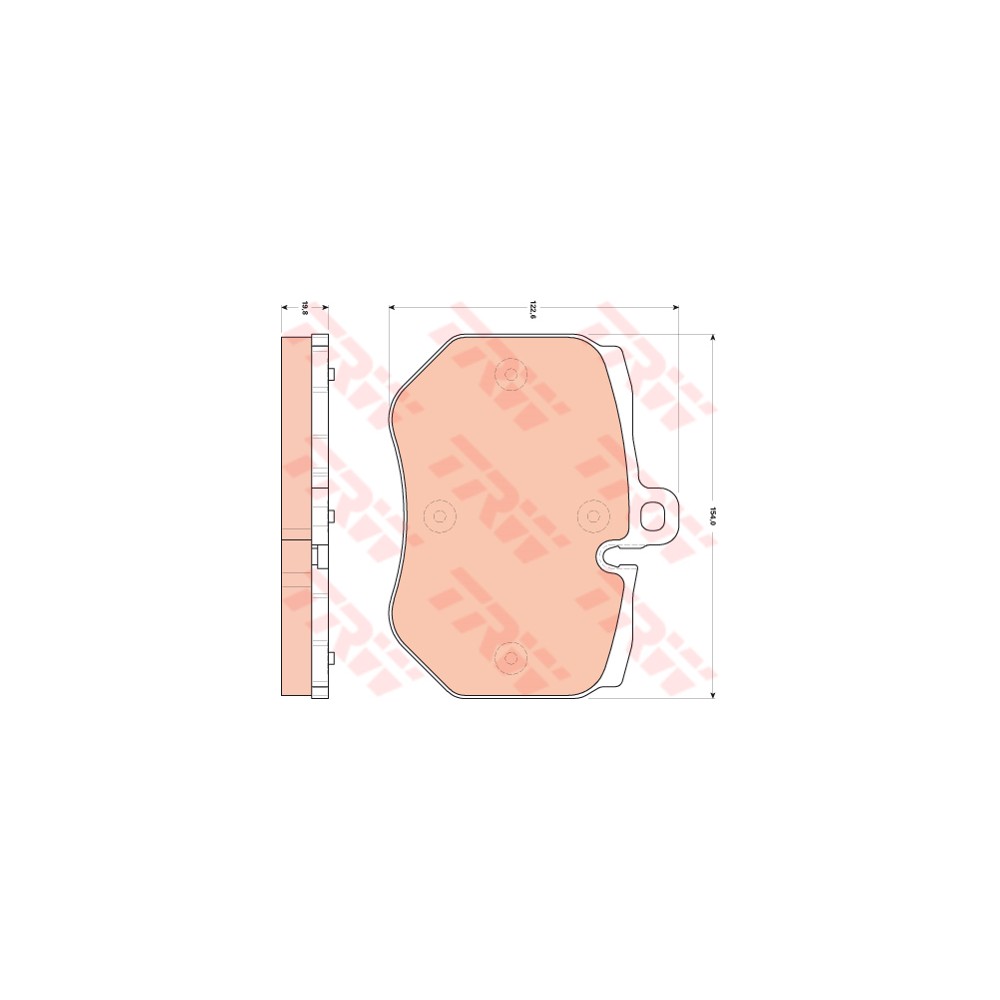 TRW Bremsbelagsatz, Scheibenbremse GDB1848