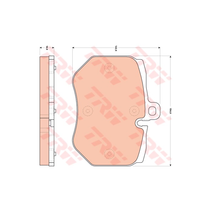TRW Bremsbelagsatz, Scheibenbremse GDB1848