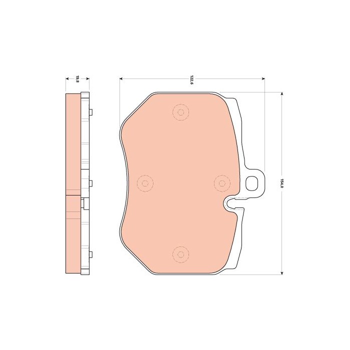 TRW Bremsbelagsatz, Scheibenbremse GDB1848