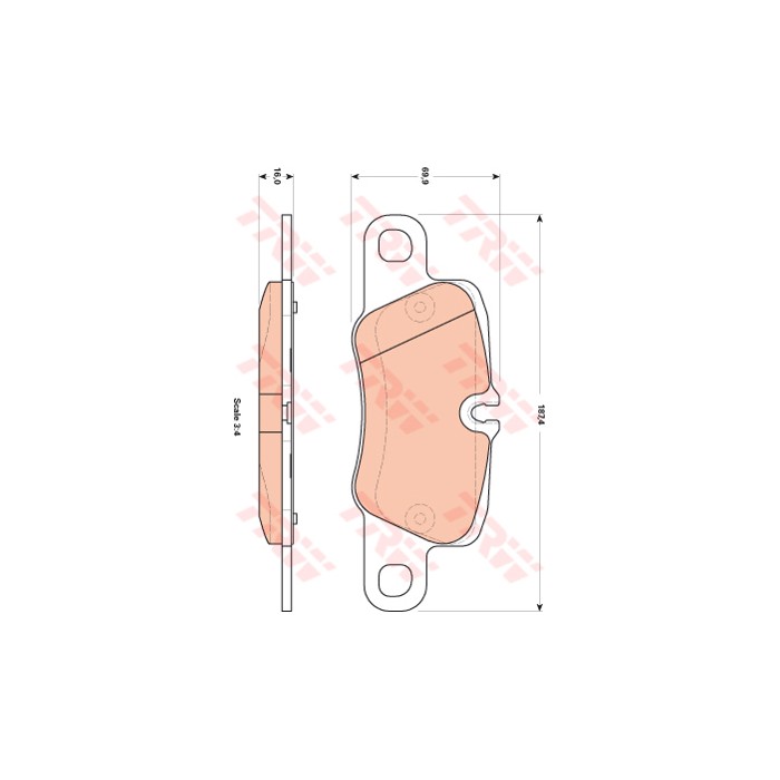 TRW COTEC Bremsbelagsatz, Scheibenbremse GDB1849