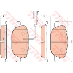 TRW Bremsbelagsatz, Scheibenbremse GDB1851