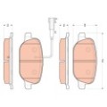 TRW Bremsbelagsatz, Scheibenbremse GDB1851