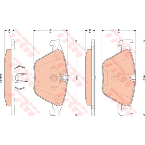 TRW Bremsbelagsatz, Scheibenbremse GDB1854