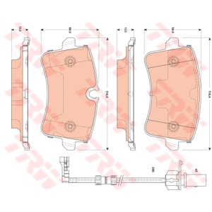 TRW COTEC Bremsbelagsatz, Scheibenbremse GDB1867