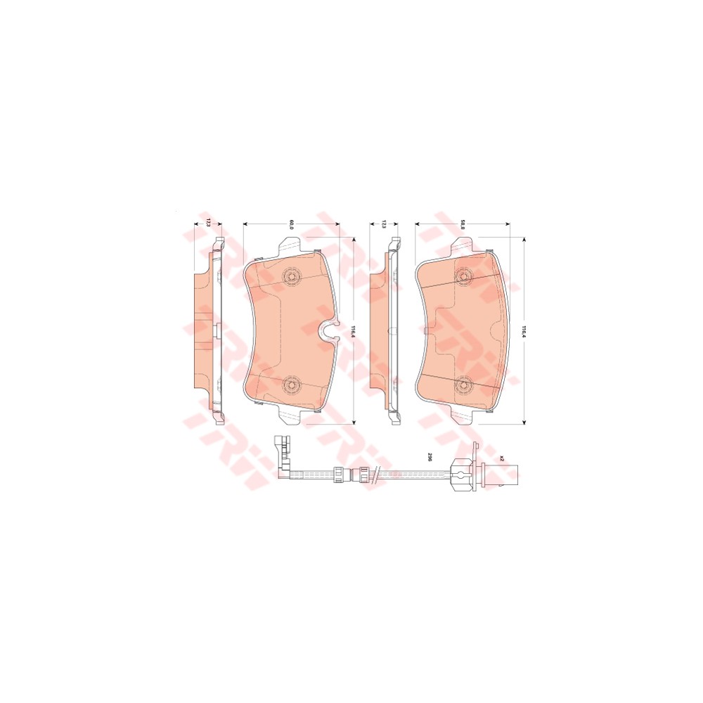 TRW COTEC Bremsbelagsatz, Scheibenbremse GDB1867