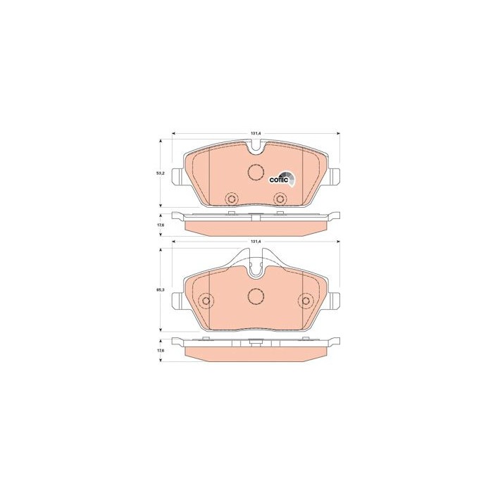TRW COTEC Bremsbelagsatz, Scheibenbremse GDB1870
