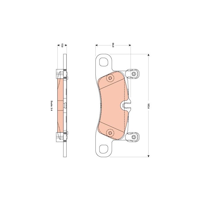 TRW Bremsbelagsatz, Scheibenbremse GDB1876