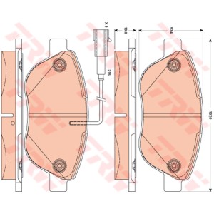TRW COTEC Bremsbelagsatz, Scheibenbremse GDB1878