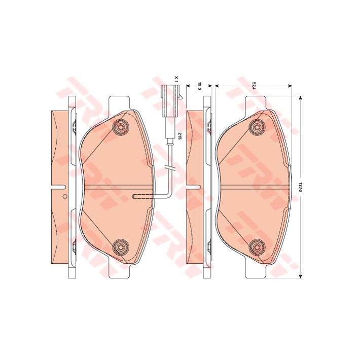 TRW COTEC Bremsbelagsatz, Scheibenbremse GDB1878