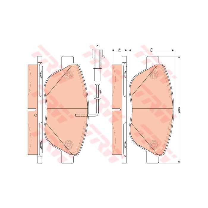 TRW Bremsbelagsatz, Scheibenbremse GDB1879