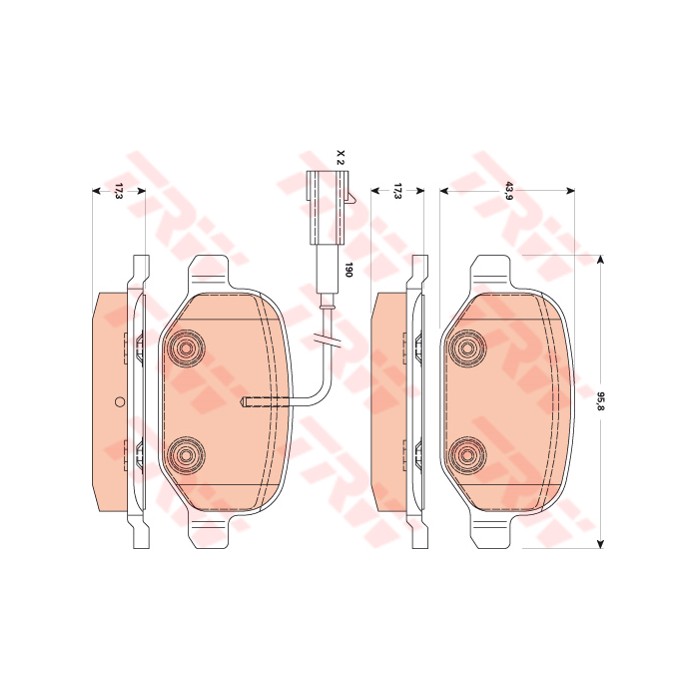 TRW COTEC Bremsbelagsatz, Scheibenbremse GDB1881