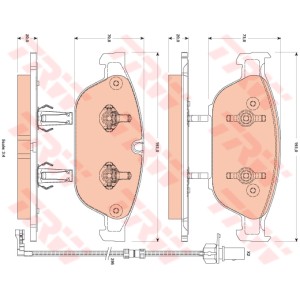 TRW COTEC Bremsbelagsatz, Scheibenbremse GDB1883