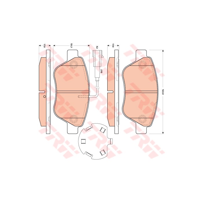 TRW COTEC Bremsbelagsatz, Scheibenbremse GDB1891