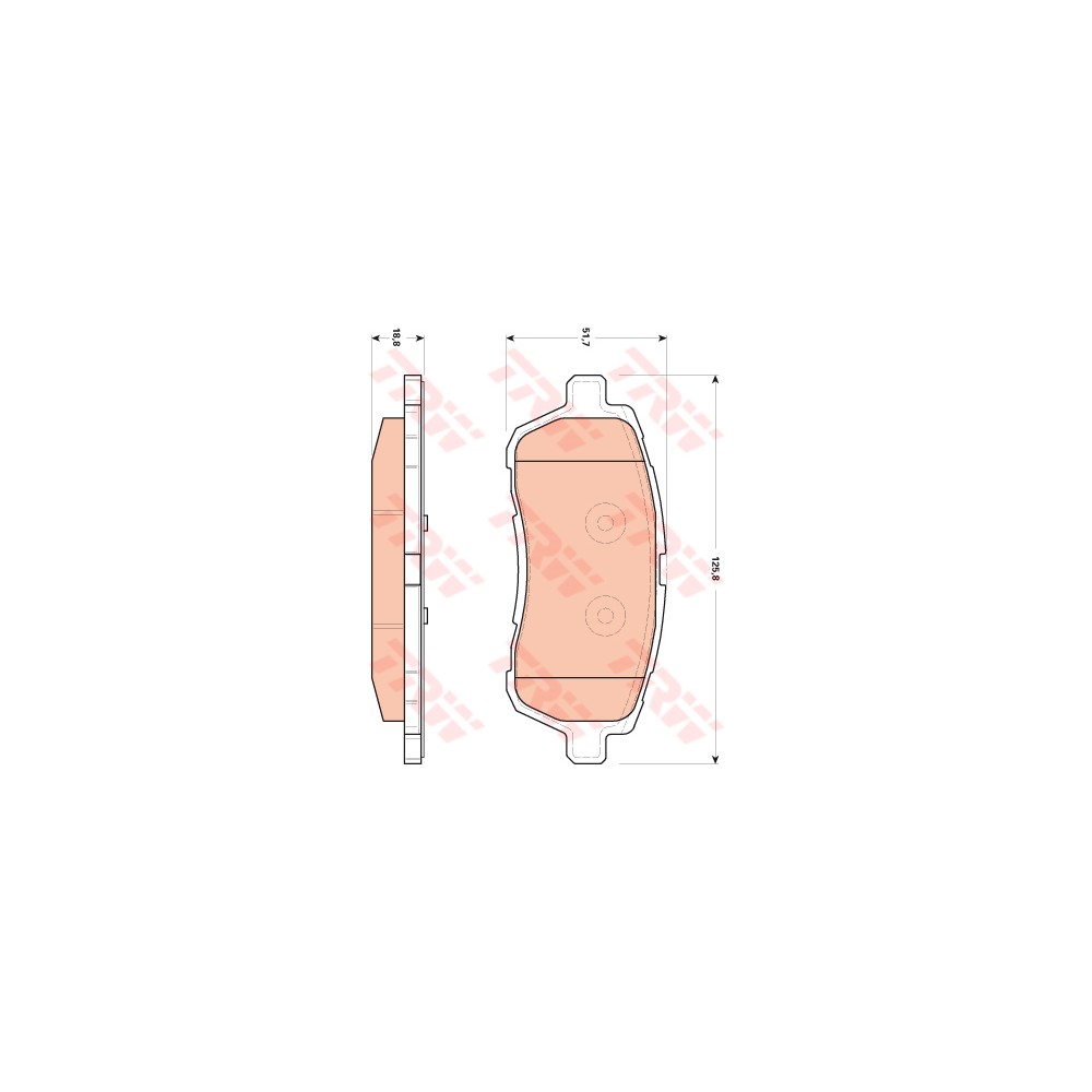 TRW COTEC Bremsbelagsatz, Scheibenbremse GDB1893