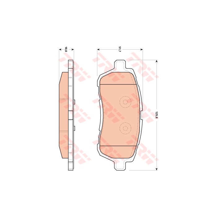 TRW COTEC Bremsbelagsatz, Scheibenbremse GDB1893