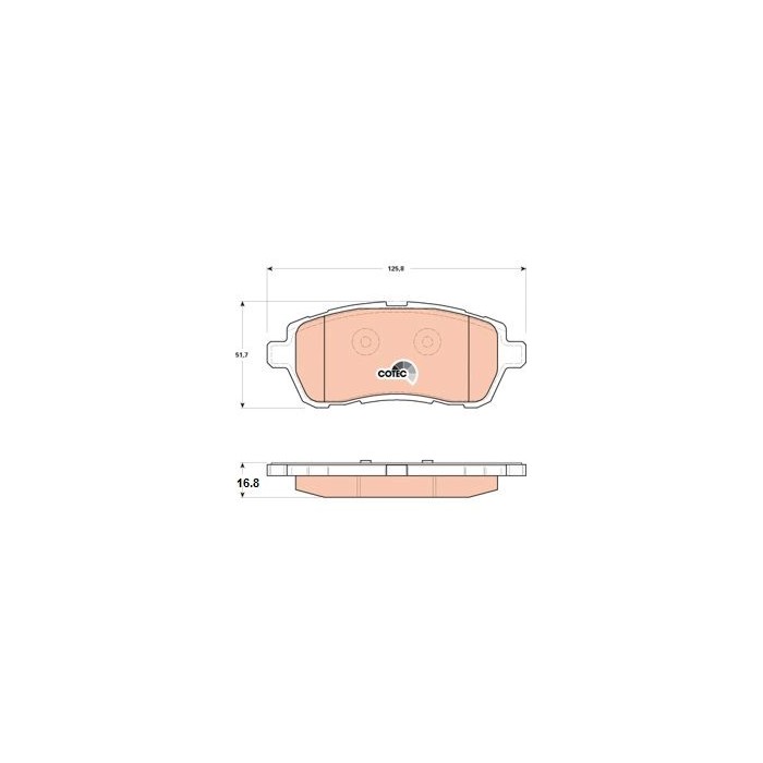 TRW COTEC Bremsbelagsatz, Scheibenbremse GDB1893