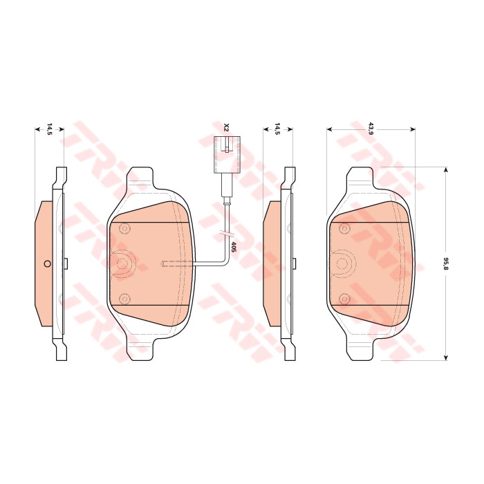 TRW Bremsbelagsatz, Scheibenbremse GDB1894