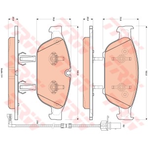 TRW COTEC Bremsbelagsatz, Scheibenbremse GDB1897