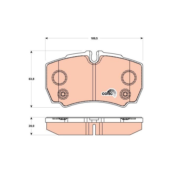 TRW COTEC Bremsbelagsatz, Scheibenbremse GDB1901