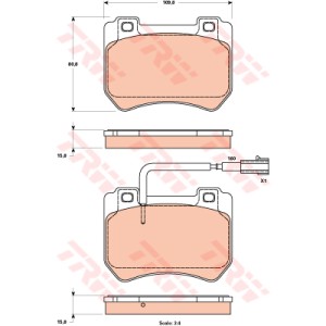 TRW COTEC Bremsbelagsatz, Scheibenbremse GDB1904