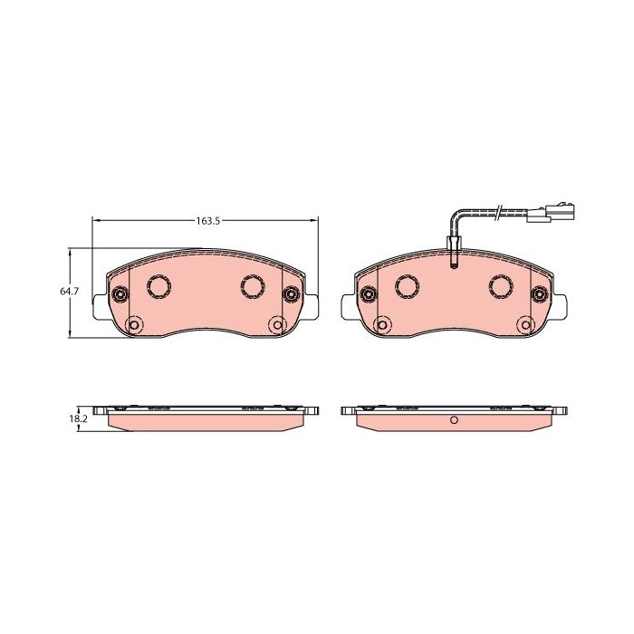 TRW COTEC Bremsbelagsatz, Scheibenbremse GDB1910
