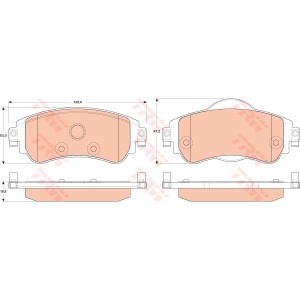 TRW COTEC Bremsbelagsatz, Scheibenbremse GDB1917