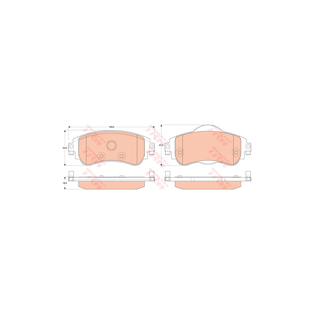 TRW COTEC Bremsbelagsatz, Scheibenbremse GDB1917