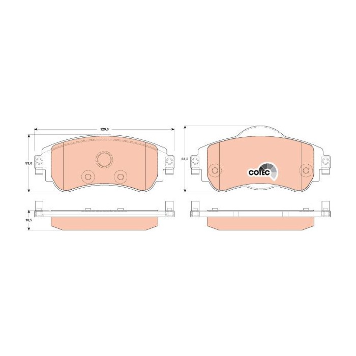 TRW COTEC Bremsbelagsatz, Scheibenbremse GDB1917