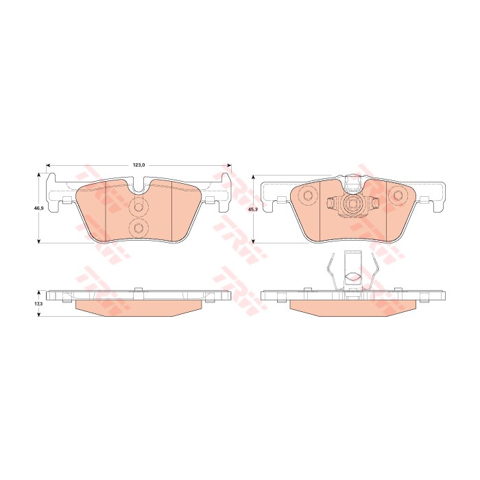 TRW COTEC Bremsbelagsatz, Scheibenbremse GDB1919