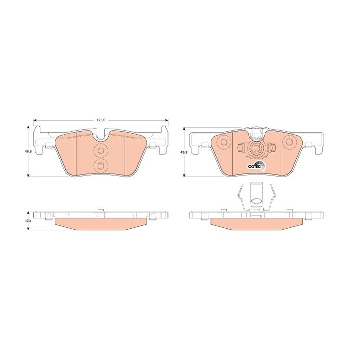 TRW COTEC Bremsbelagsatz, Scheibenbremse GDB1919