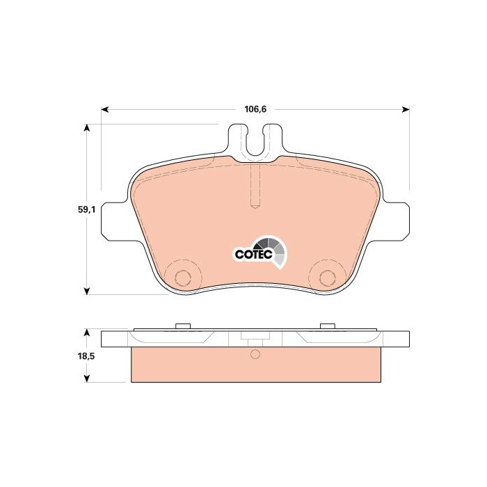TRW COTEC Bremsbelagsatz, Scheibenbremse GDB1920