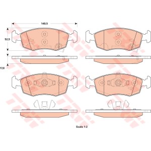 TRW COTEC Bremsbelagsatz, Scheibenbremse GDB1921