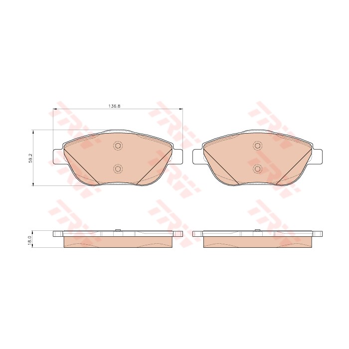 TRW COTEC Bremsbelagsatz, Scheibenbremse GDB1926