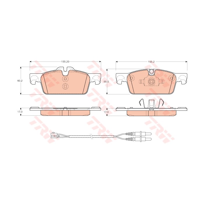 TRW COTEC Bremsbelagsatz, Scheibenbremse GDB1929