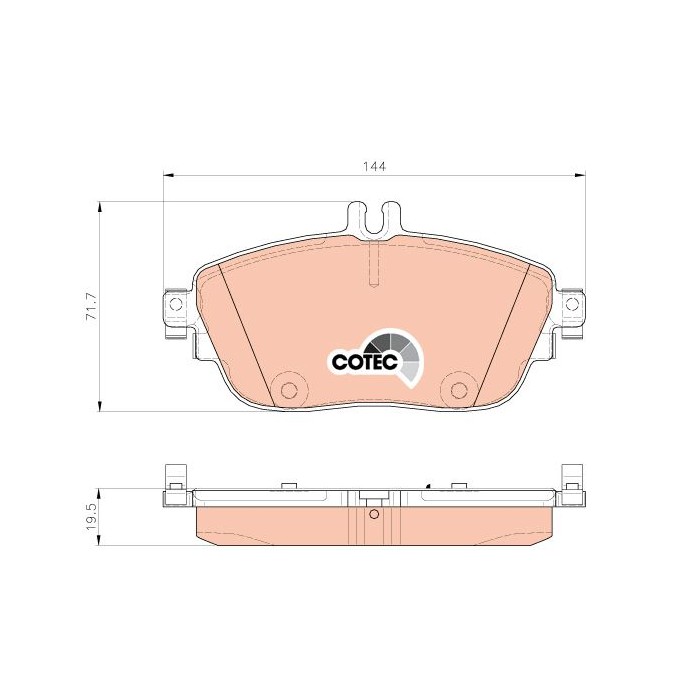 TRW COTEC Bremsbelagsatz, Scheibenbremse GDB1932