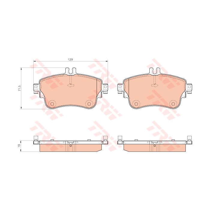 TRW COTEC Bremsbelagsatz, Scheibenbremse GDB1933