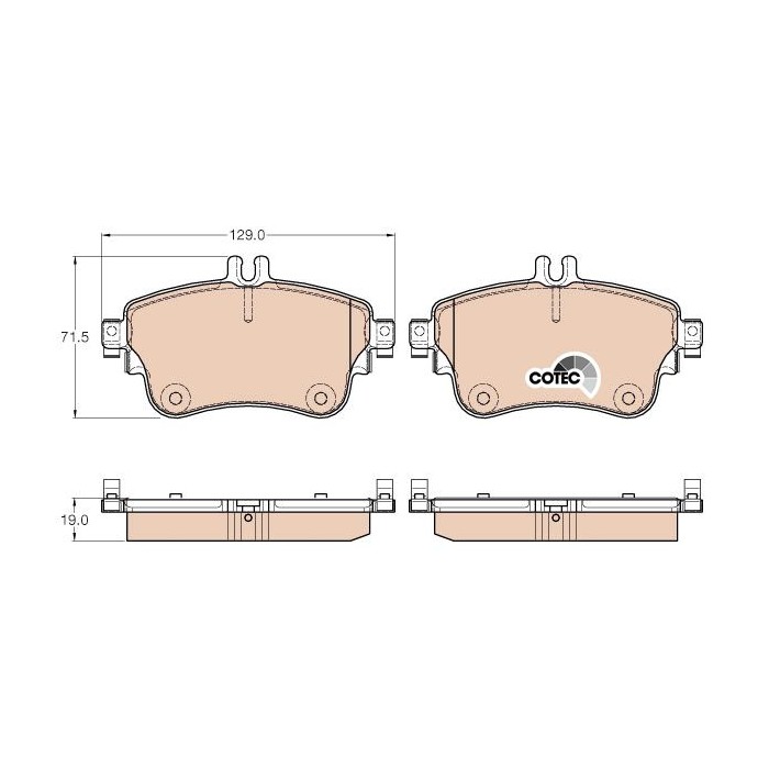 TRW COTEC Bremsbelagsatz, Scheibenbremse GDB1933