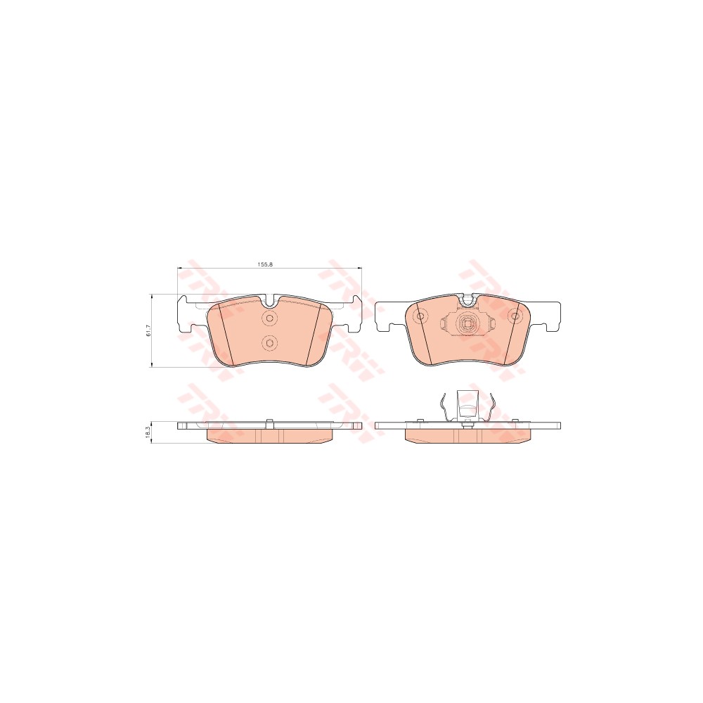 TRW COTEC Bremsbelagsatz, Scheibenbremse GDB1934