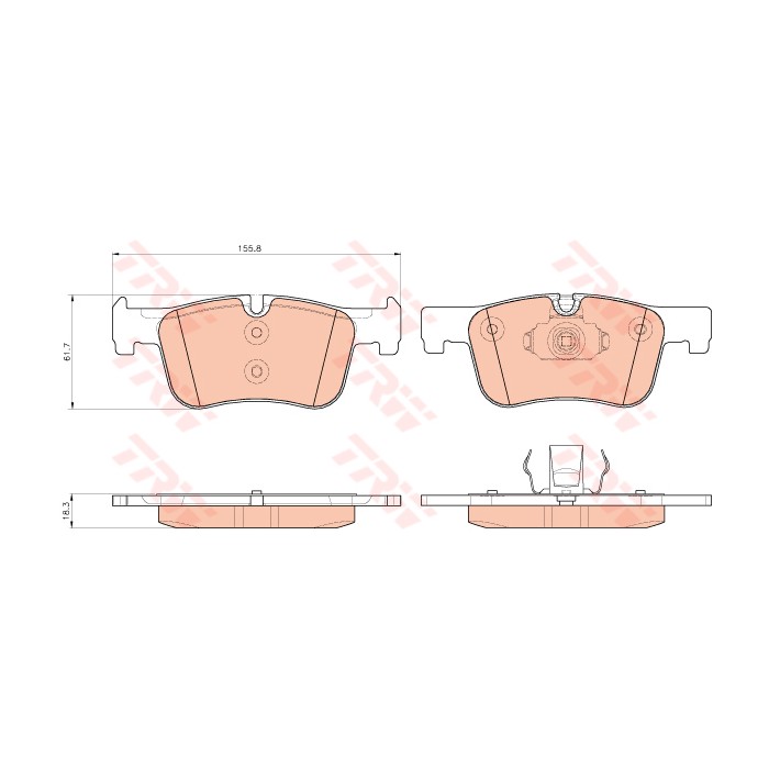 TRW COTEC Bremsbelagsatz, Scheibenbremse GDB1934