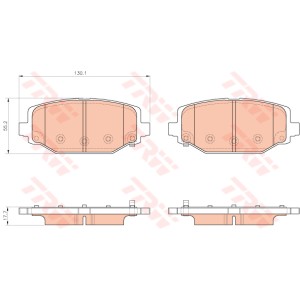 TRW Bremsbelagsatz, Scheibenbremse GDB1936
