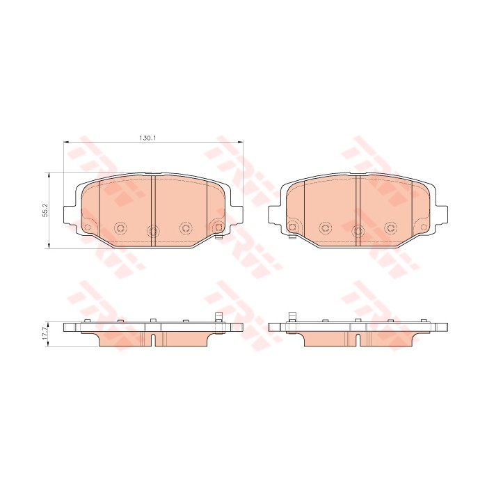 TRW Bremsbelagsatz, Scheibenbremse GDB1936