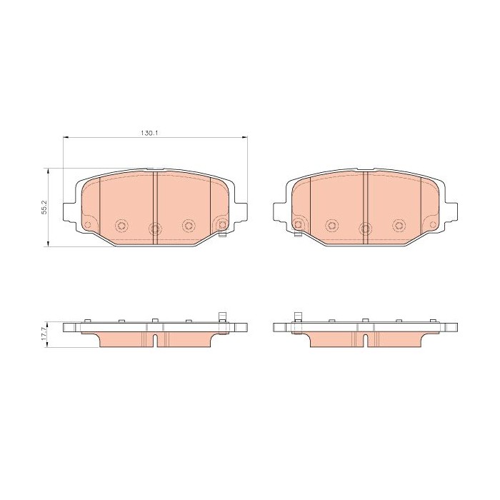 TRW Bremsbelagsatz, Scheibenbremse GDB1936