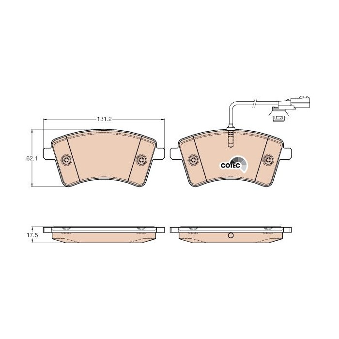 TRW COTEC Bremsbelagsatz, Scheibenbremse GDB1941