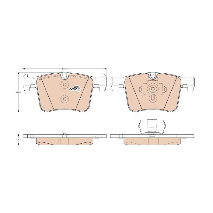 TRW COTEC Bremsbelagsatz, Scheibenbremse GDB1942