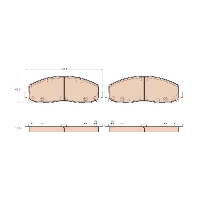 TRW Bremsbelagsatz, Scheibenbremse GDB1944